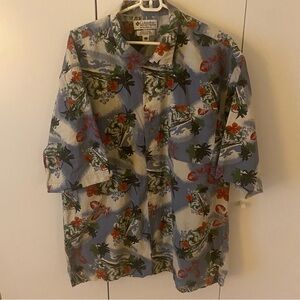 Columbia Hawaiian Shirt. Size Large. 100% Cotton.